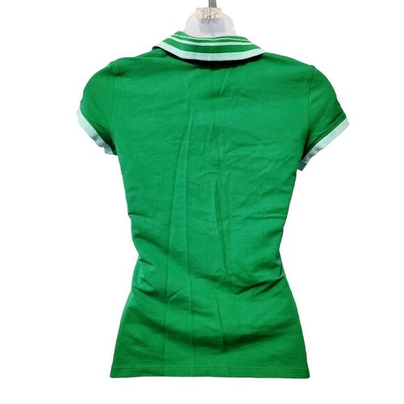 2/$20 American Eagle Outfitters Classic Green Polo shirt Top size: XS - Picture 3 of 4